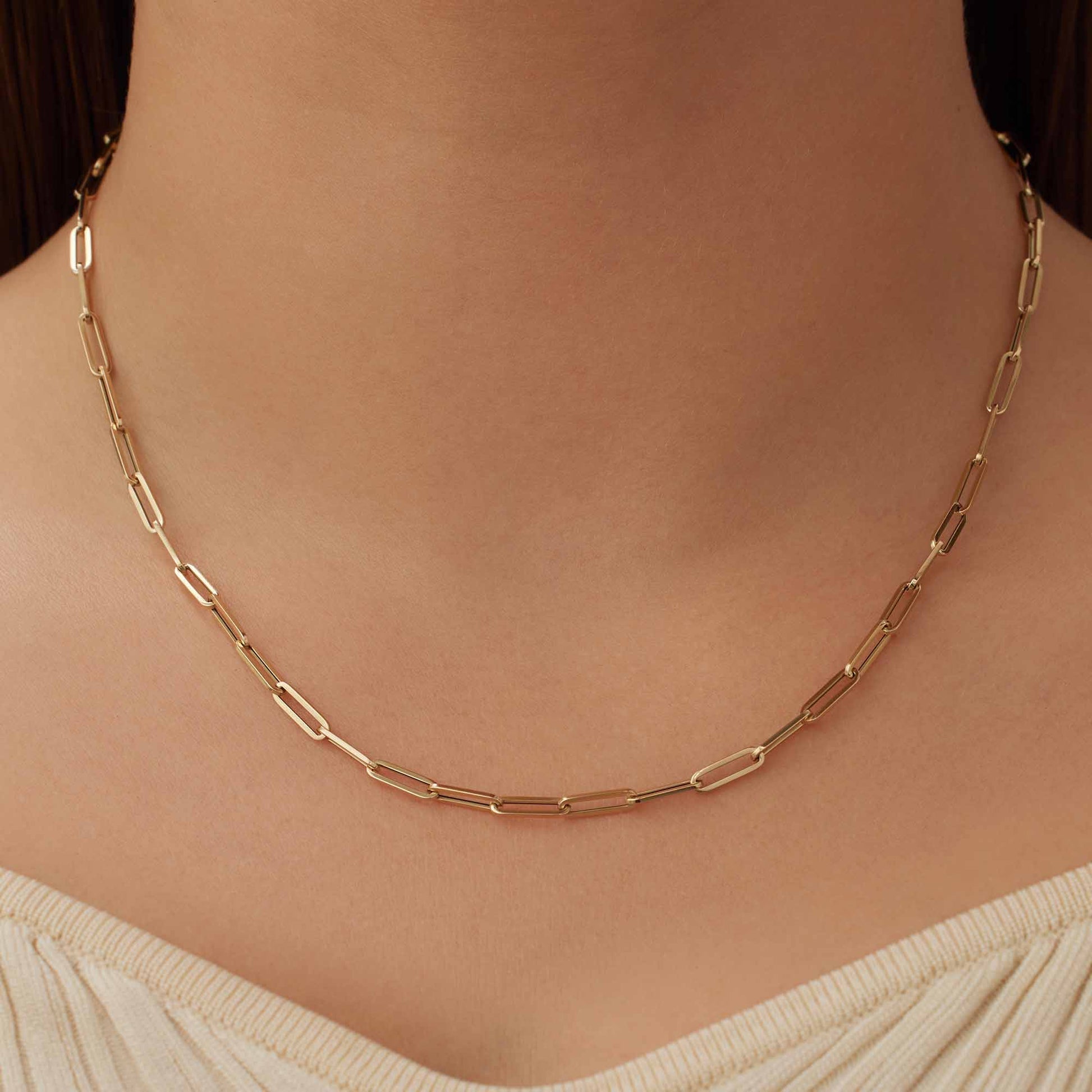 Isabel Bernard Aidee Odile 14 Carat Golden Schakel Necklace IB340160