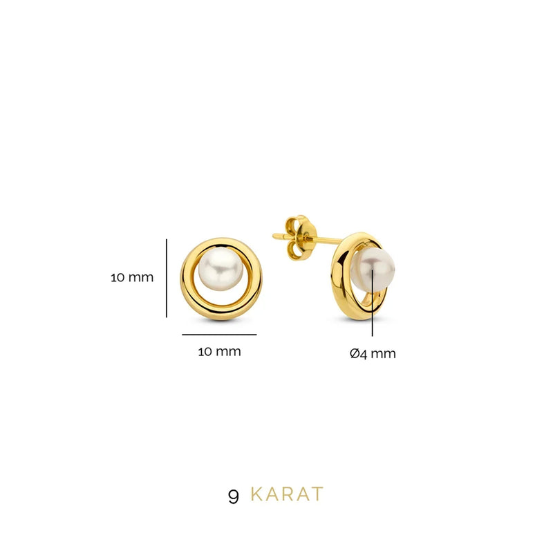 Beloro Jewels Monte Napoleone damen Ohrknöpfe Gold BO360039-zoom-