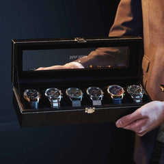 Mats Meier Mont Fort Black Watchbox voor 6 Watchs