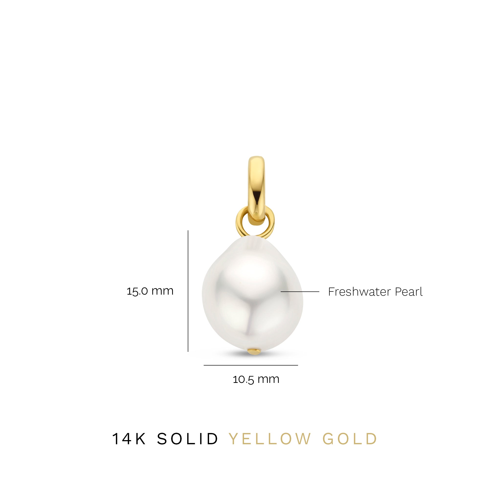 Isabel Bernard Belleville Luna 14 Carat Golden Charm IB350052