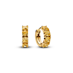 Pandora Timeless Gold Plated Yellow Hoop Earrings 263851C02