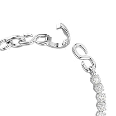 Swarovski Matrix Tennis Silver-Tone Chain Bracelet 5753926