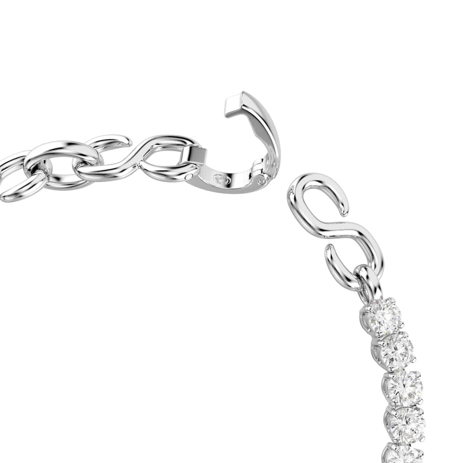 Swarovski Matrix Tennis Silver-Tone Chain Bracelet 5753926