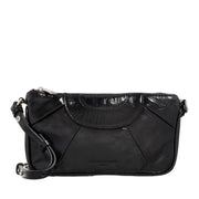 Liebeskind Berlin Esther Lack Distressed Black Leather Crossbody bag 2001-A0616924
