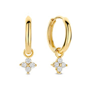 Isabel Bernard Le Marais Audrey 14 Karat Gold Creolen mit Zirkonia-Stein IB360289