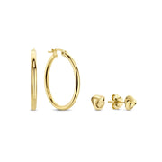 Beloro Jewels Regalo d'Amore 9 Karat Gold Ohrringe-Set mit Knoten BO90037
