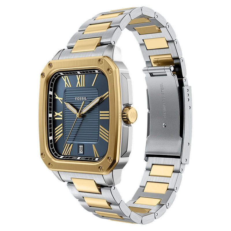 Fossil Crosby Rectangular Blue Dial Watch FS6161-zoom-