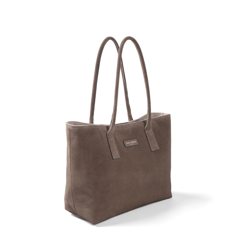 Isabel Bernard Honoré Elin Taupe Wildleder Schultertasche IB25111-178-zoom-