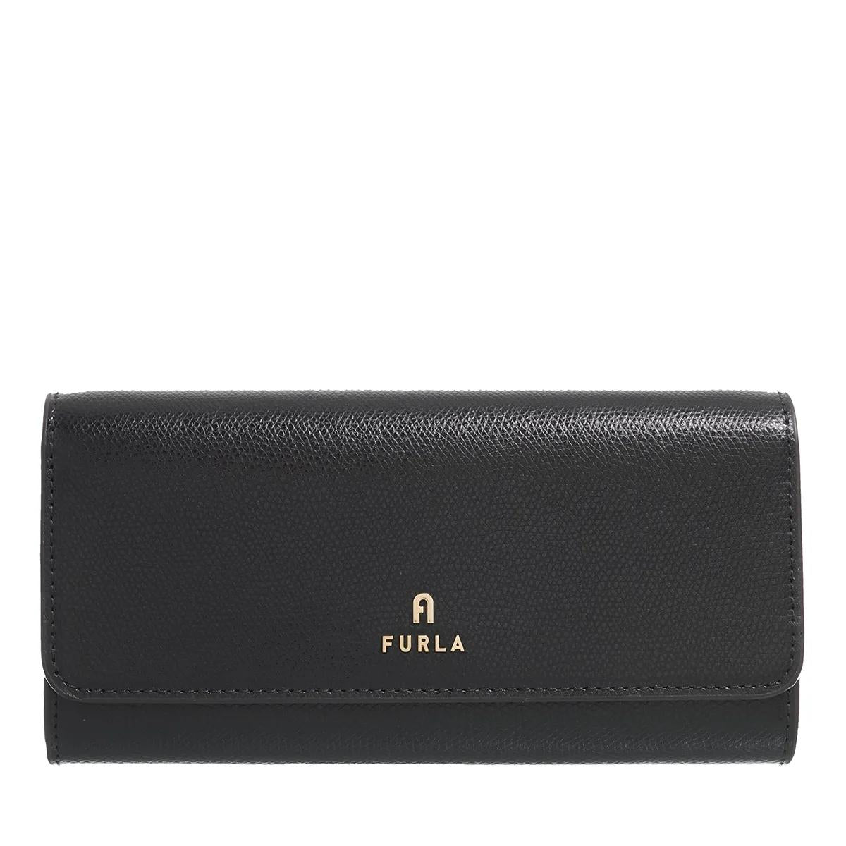 Furla Camelia Black Leather Continental Wallet 2001-A0630205