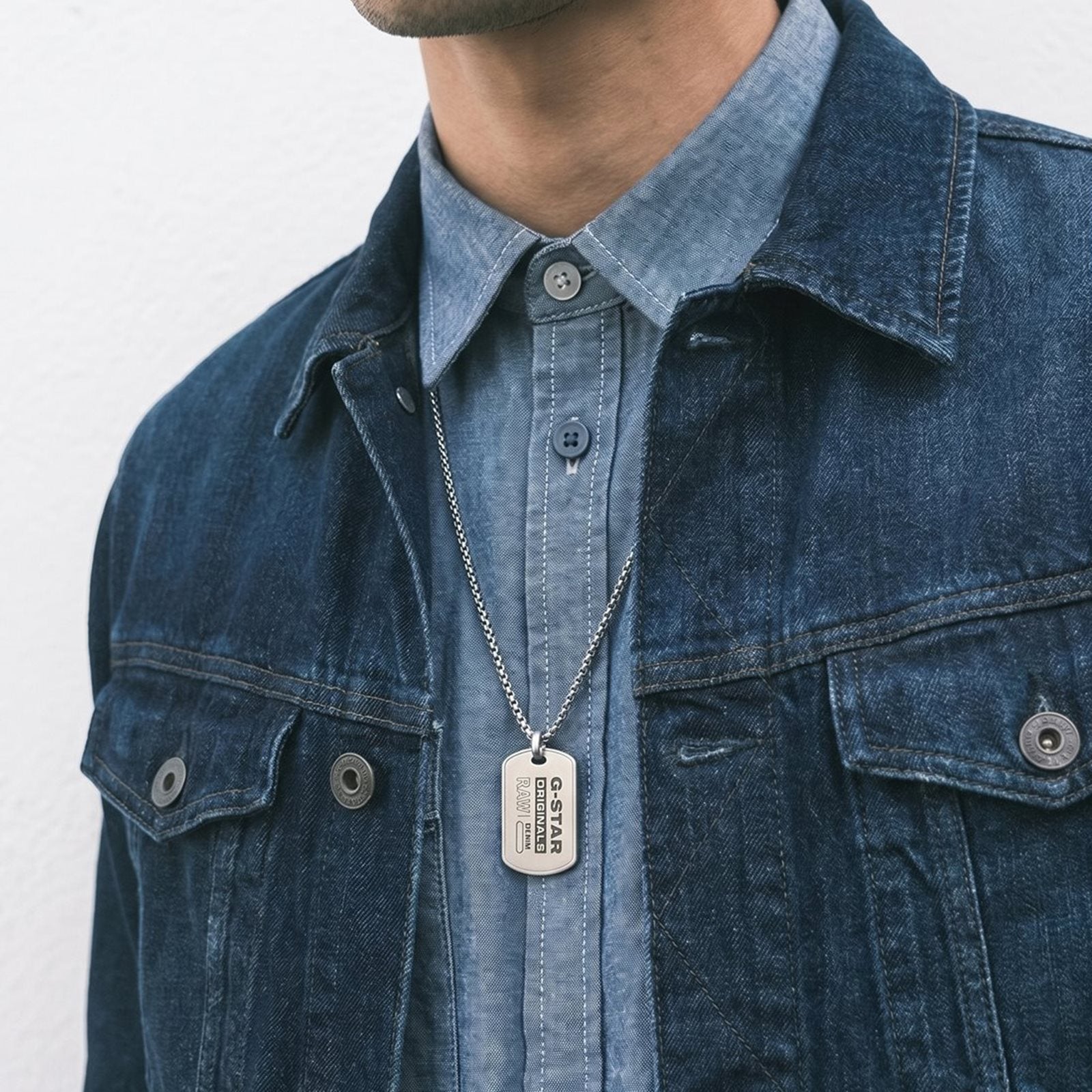 G-STAR R-Tag Silver Necklace GSJ.103.01
