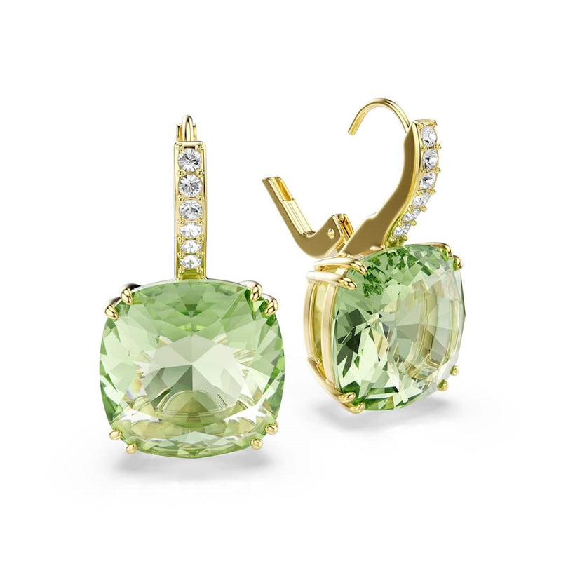 Swarovski Millenia Ohrringe in Goldoptik mit grünem Kristall 5764822-zoom-