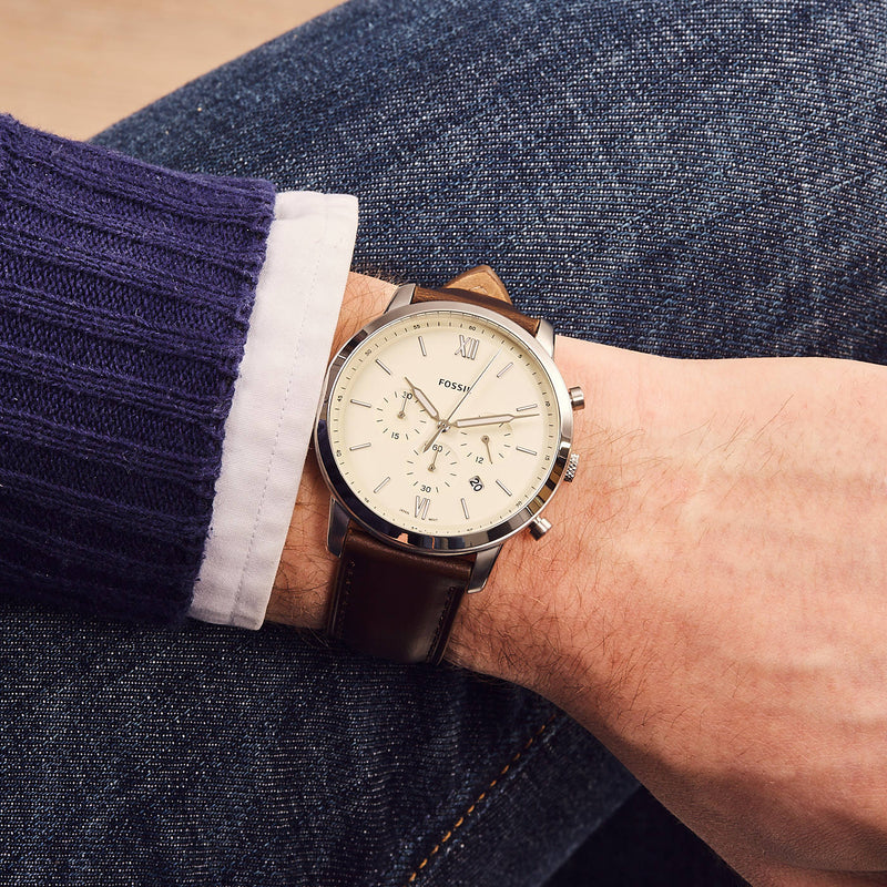 Fossil Neutra Chrono herren Uhr Braun FS5380-zoom-