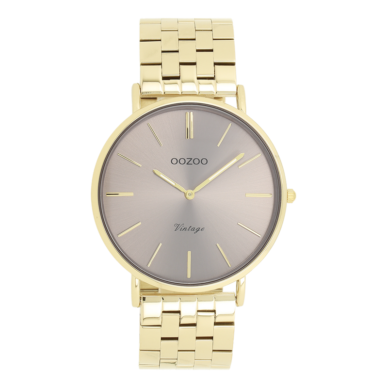 OOZOO Vintage Damenuhr In Gold Und Taupe C20403-zoom-