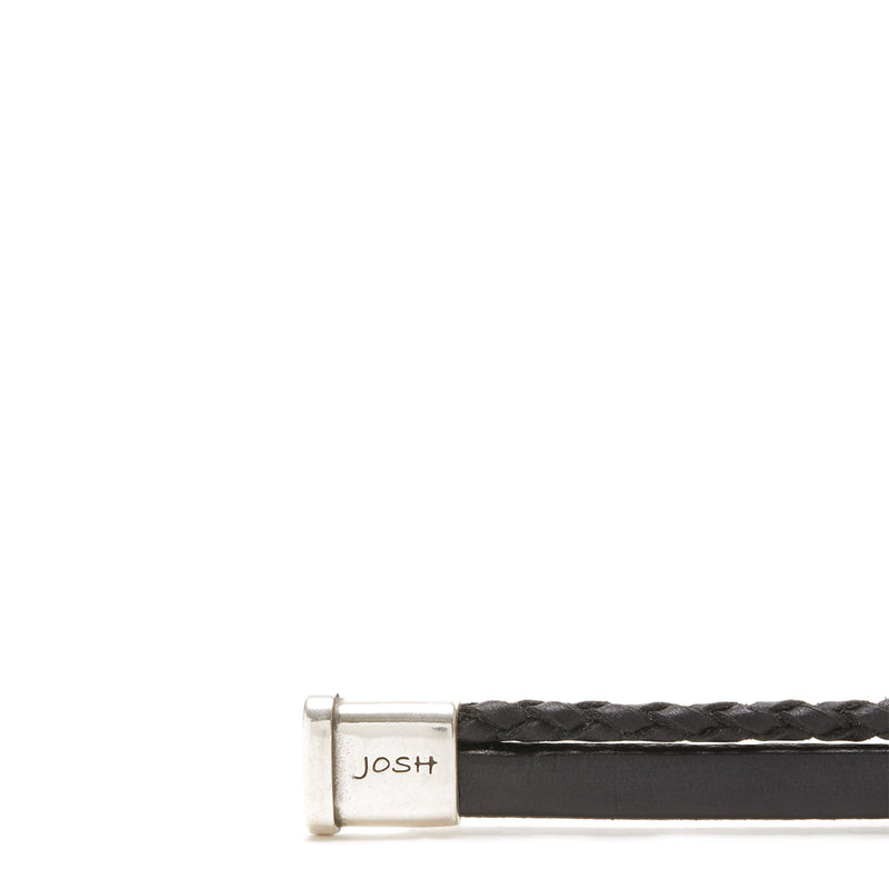 Josh herren Armband Schwarz 09110-BRA-BLACK-L-zoom-