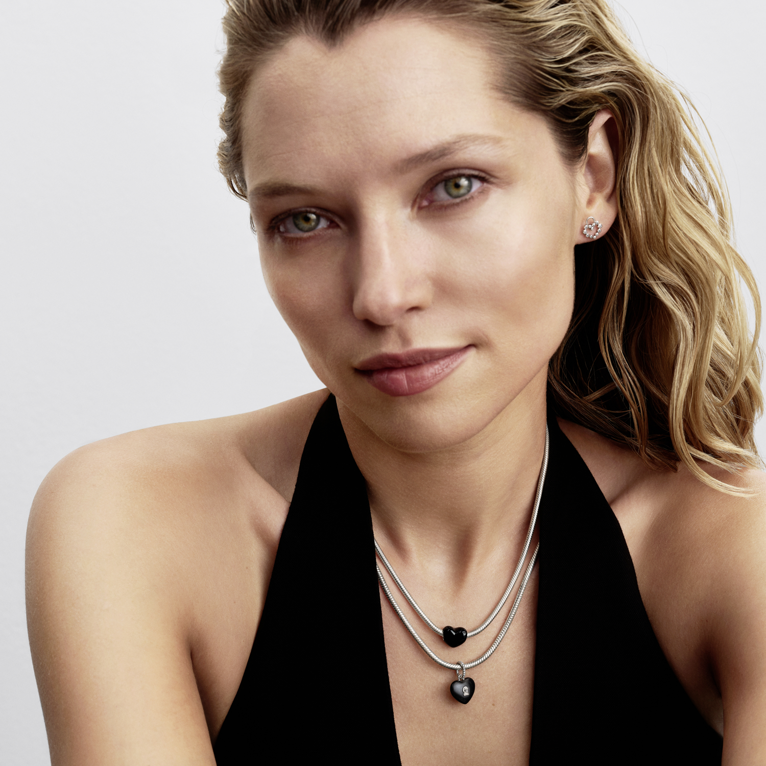 Pandora Moments 925 Sterling Silver Sparkling Heart Padlock Stud Earrings 294419C01