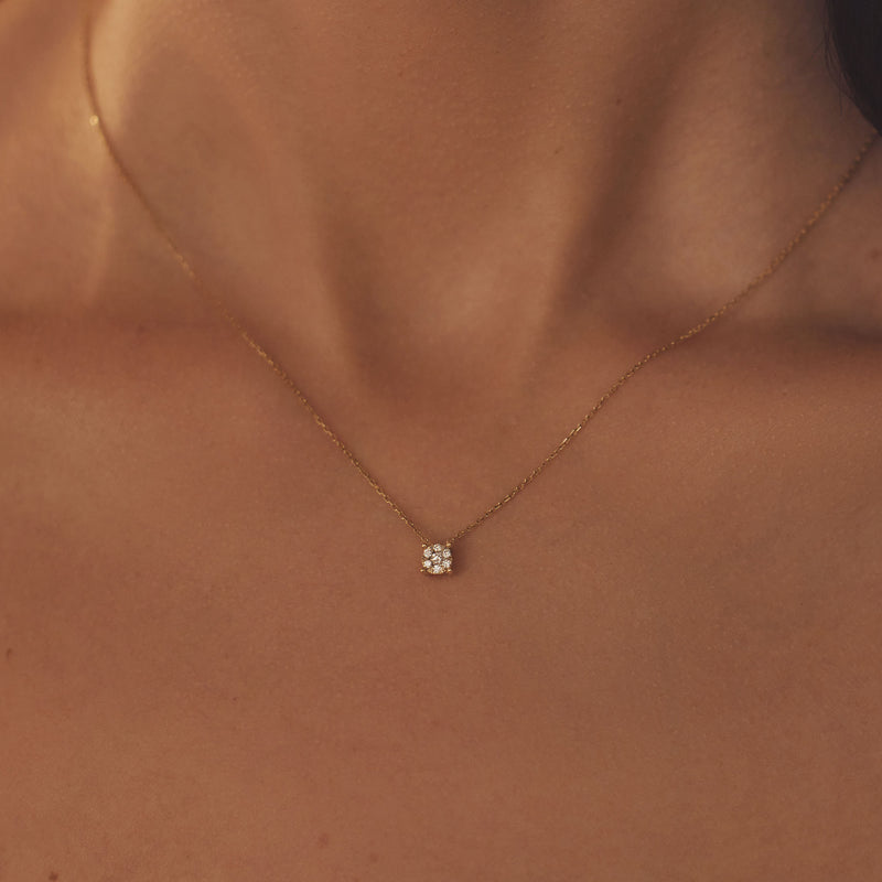 Isabel Bernard De la Paix Hanaé 14 Karat | Gold Halskette | Diamant 0.08 Karat | IBD350007-zoom-