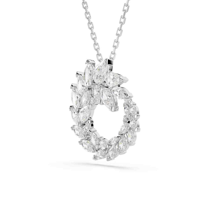 Swarovski Mesmera Glam Halskette in Silberoptik mit kreisförmigem Anhänger 5759837-zoom-