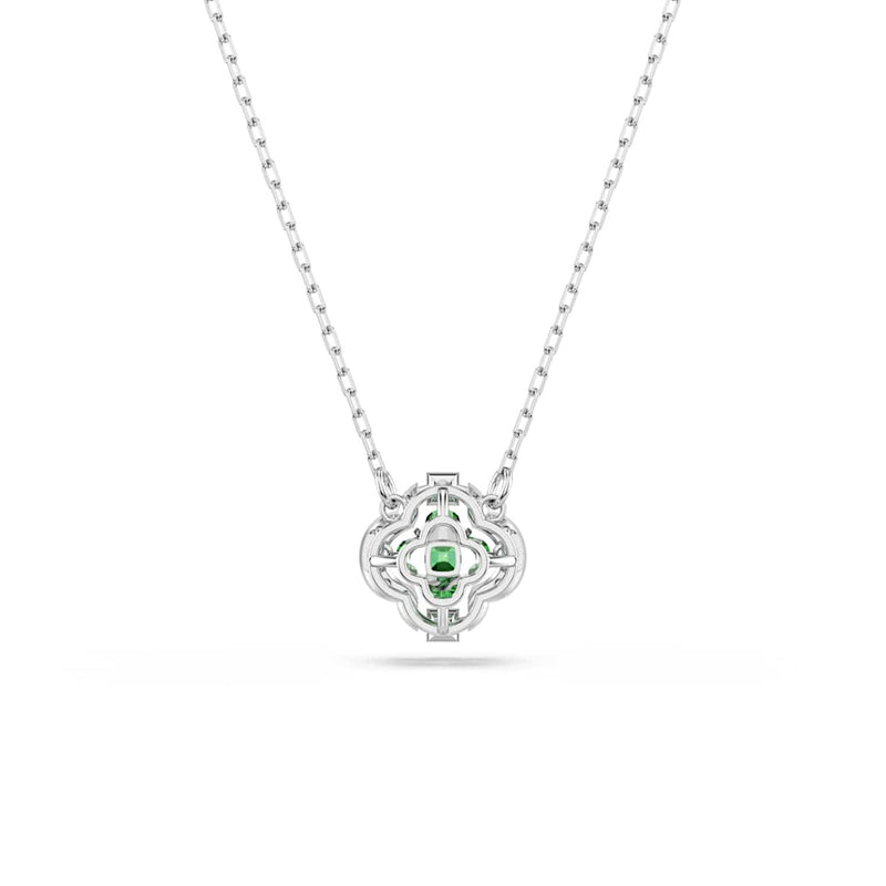 Swarovski Una Sparkling DC Halskette in Silberoptik mit grünem Kristall 5757785-zoom-