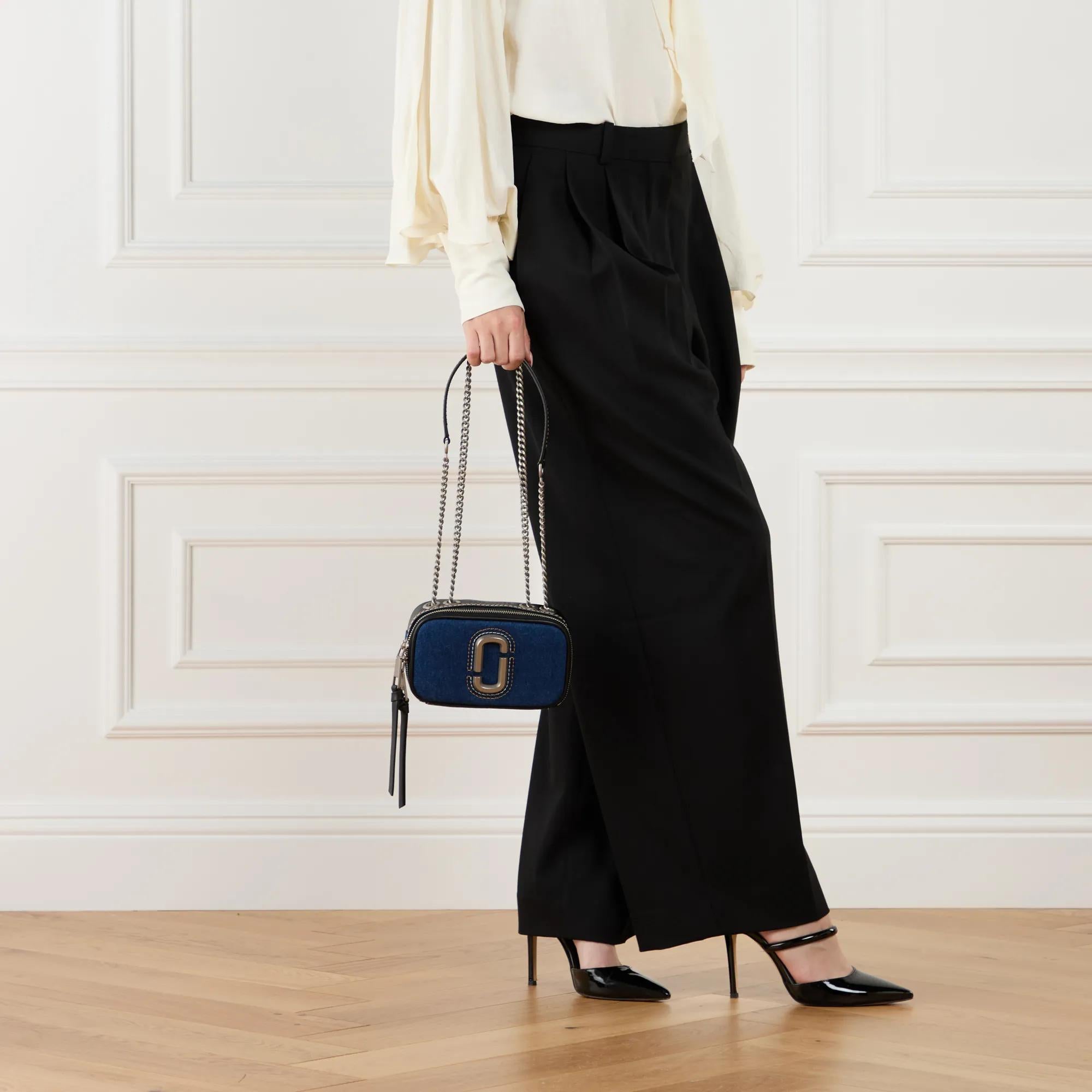 Marc Jacobs The Snapshot Blue Denim Crossbody Bag 2001-A0348867