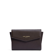 Isabel Bernard Honoré Lina Dunkelbraune Clutch Mit Abnehmbarer Schulterkette IB21135-031