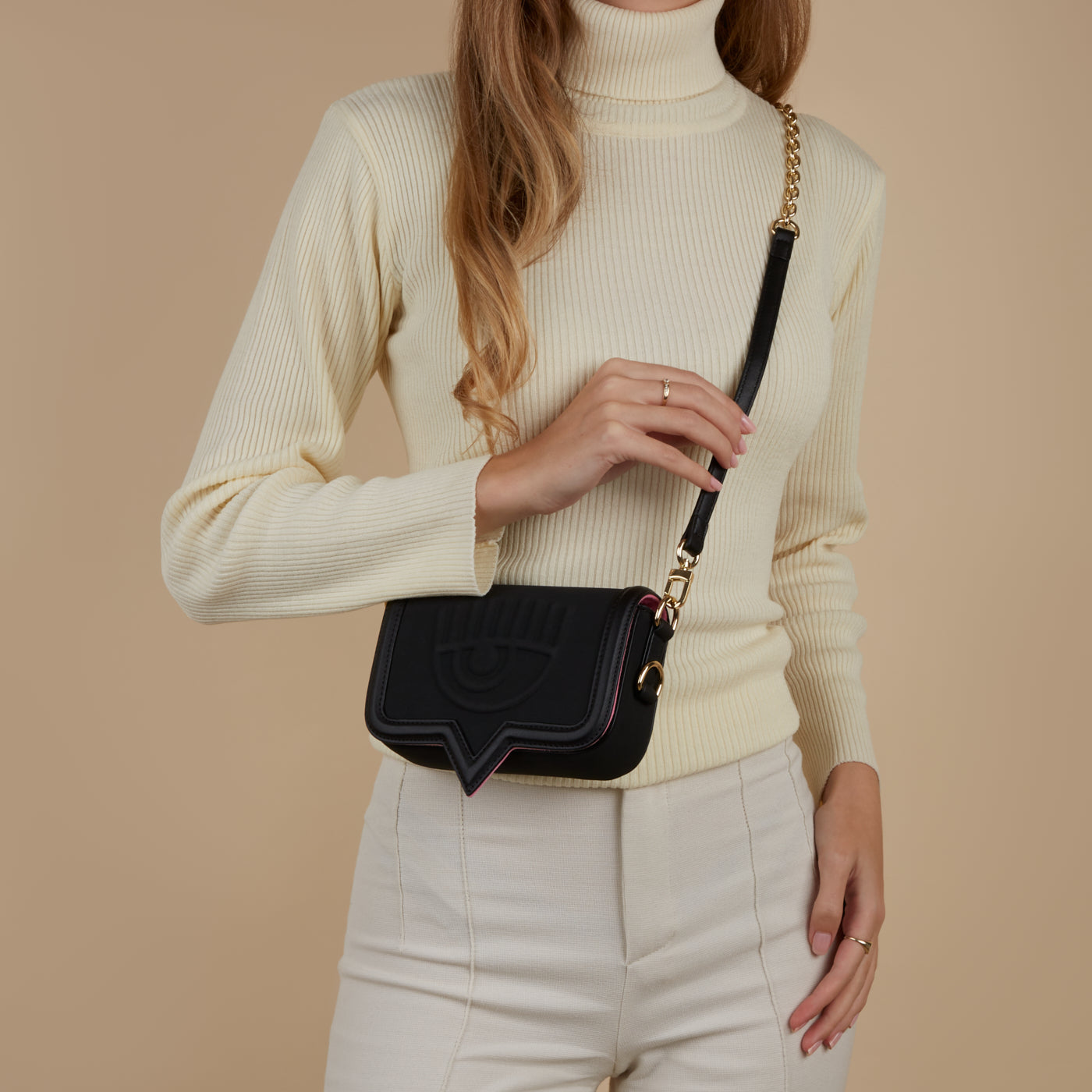 Chiara Ferragni Eyelike Black Crossbody Bag 75SB4BA2-ZS953-899