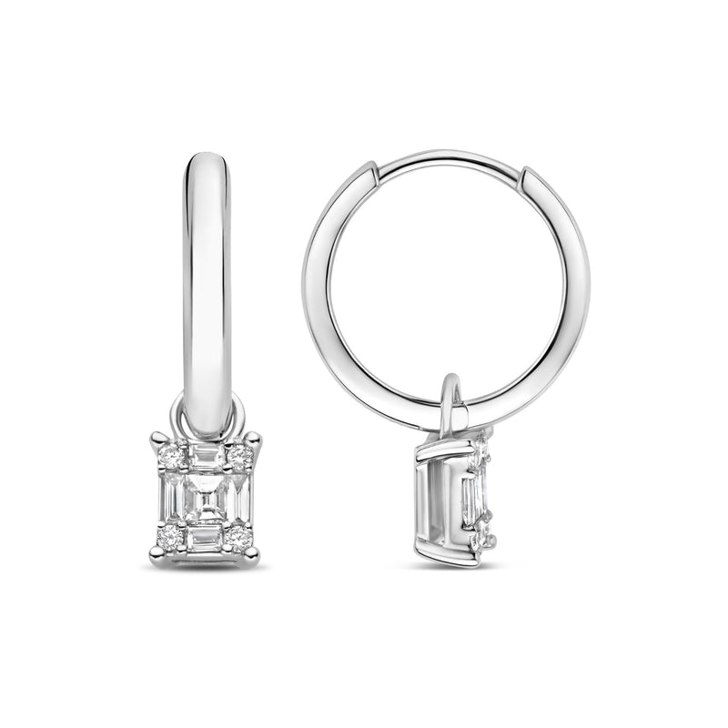 Isabel Bernard De la Paix Maxime 14 Karat Weißgoldohrrstecker mit Diamant 0.24 ct IBD360035-zoom-