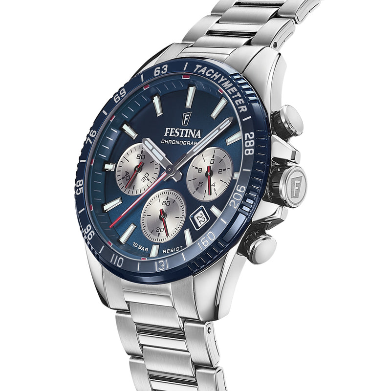 Festina Timeless Chrono herren Uhr Silber F20560-2-zoom-