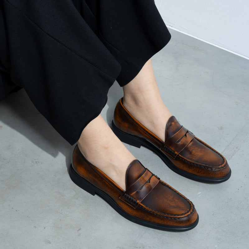 Isabel Bernard Vendôme Blandine cognacfarbene Spazzolato-Leder Loafer IB51015-636-35-zoom-
