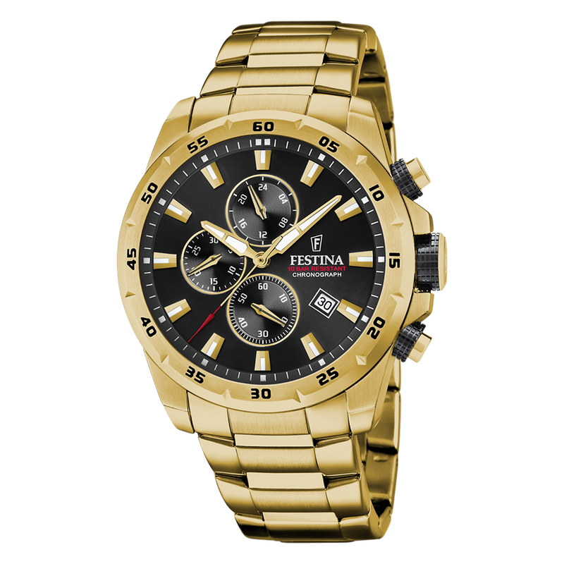 Festina Chrono Sport herren Uhr Gold F20541-4-zoom-