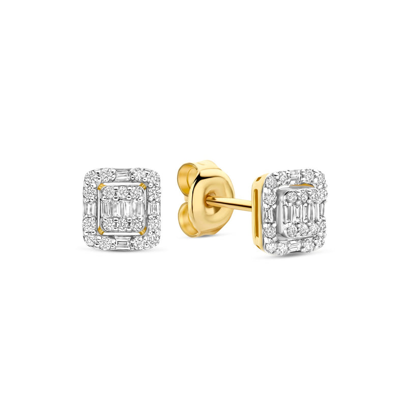 Isabel Bernard De la Paix Elena 14 Karat Goldohrrstecker mit Diamant 0.25 ct IBD360032-zoom-