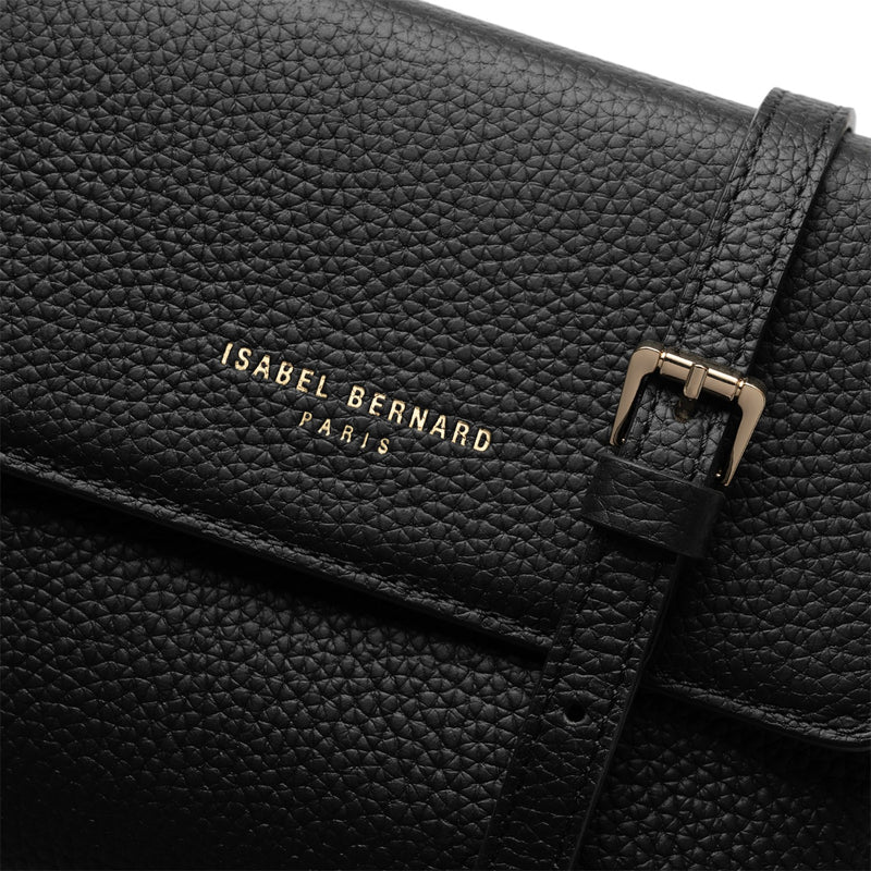 Isabel Bernard Femme Forte Heline Schwarze Kalbsleder Handtasche IB21107-zoom-