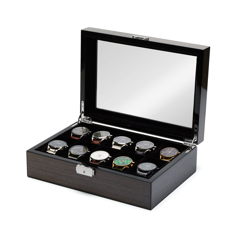 Mats Meier Mont Fort bruine horlogebox voor 10 horloges-zoom-