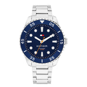 Tommy Hilfiger Oceanic Silberne Und Blaue Herrenuhr TH1792202