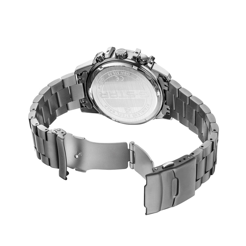 G-STAR Bend3D Light-Gunmetal Stahl-Herrenuhr GSW.505.06-zoom-
