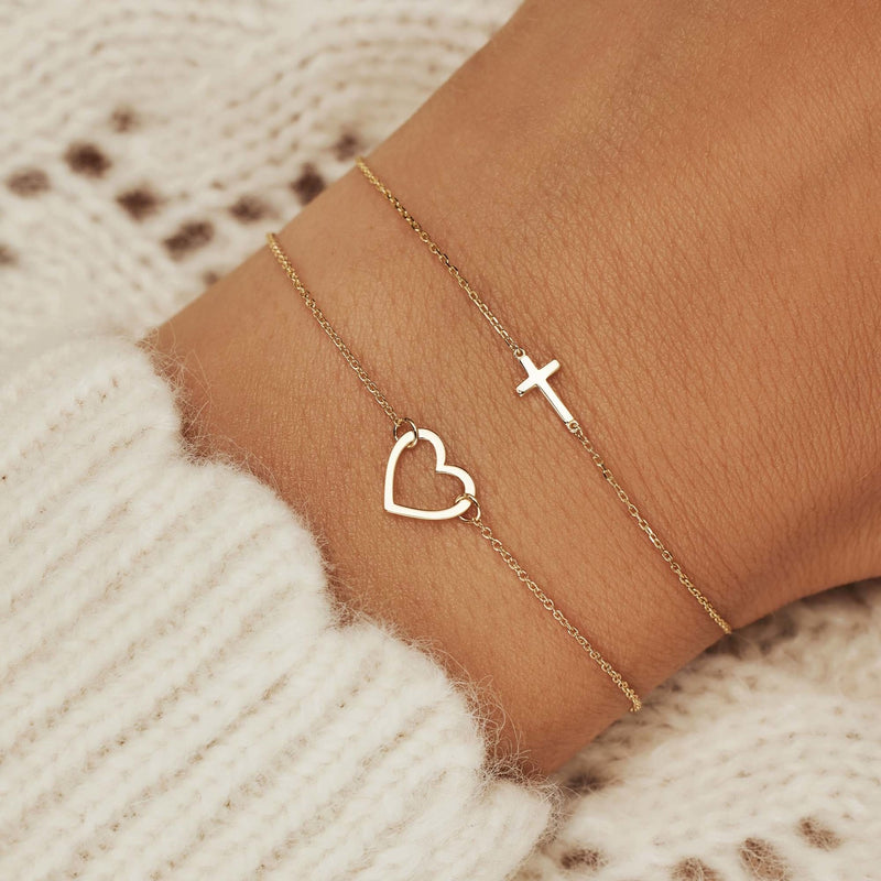 Isabel Bernard Cadeau d'Isabel 14 Karat | Gold Halskette und Armband Geschenksets IB90091-zoom-