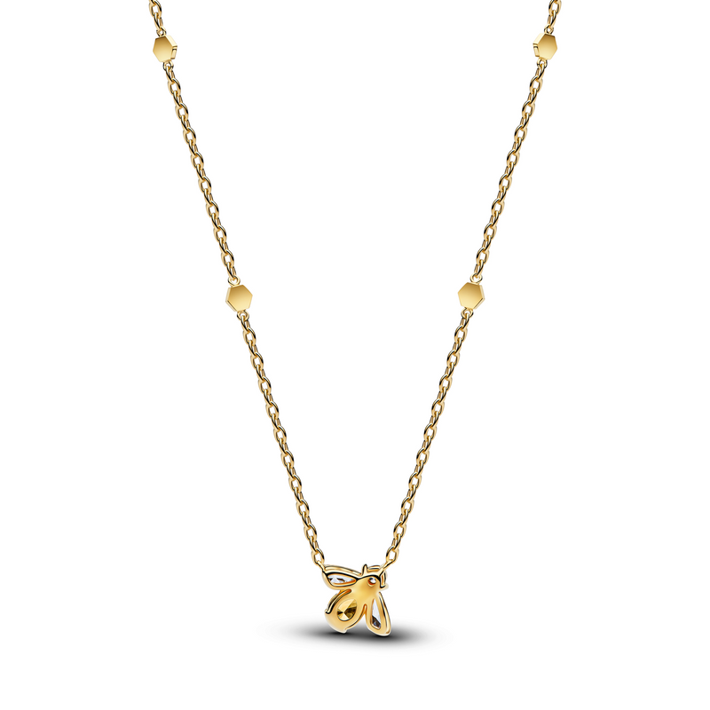 Pandora Timeless Gold Plated Zirconia Yellow Honey Bee Pendant Necklace 364560C01-45-zoom-