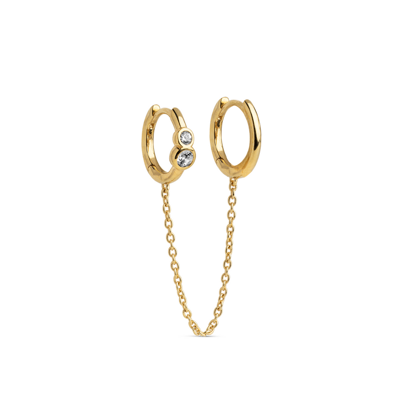 ENAMEL Copenhagen Recycled 925 Sterling Silver Gold Plated Earrings E447G-zoom-