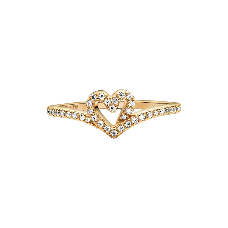 Pandora Timeless Goldfarbene Wishbone Heart 169302C01-54-zoom-