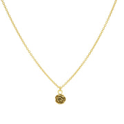 Karma 925 Sterling Silberen Flower Goldfarbene Kette T235 (Länge: 38.00-45.00 cm)