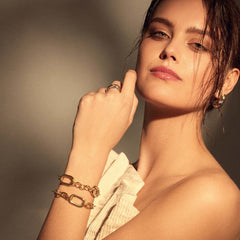 Parte Di Me Bibbiena Poppi Gionna 925 Sterling Silver Gold Plated Link Bracelet PDM32142