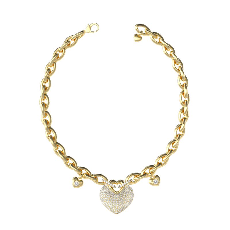Guess Crazy In Love Goldene Halskette JUBN05205JWYGT-U-zoom-