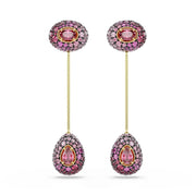 Swarovski Sublima Glam Ohrringe in Goldoptik mit roten Kristallen 5752891