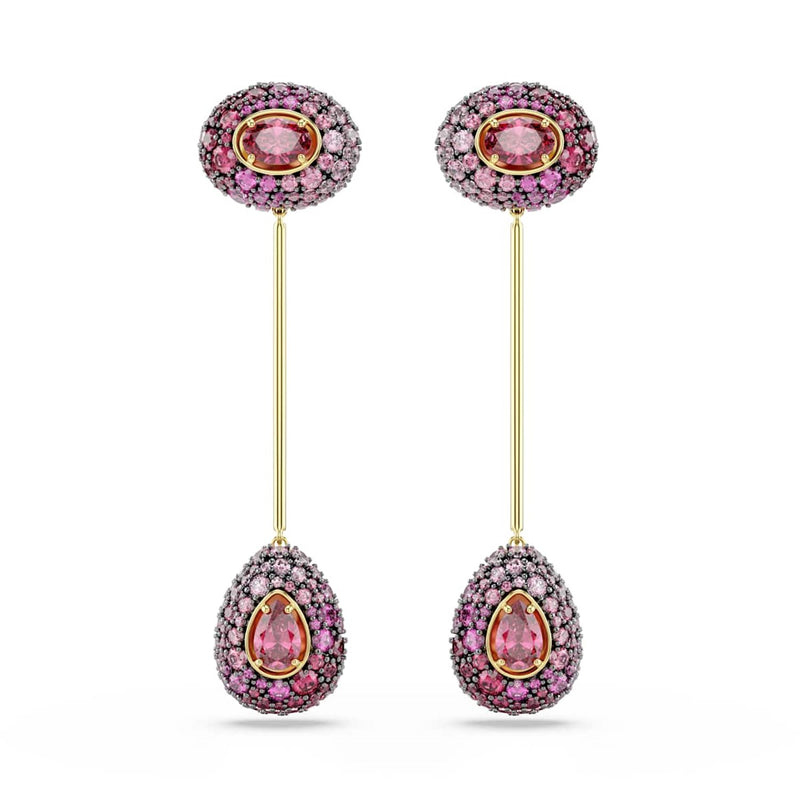 Swarovski Sublima Glam Ohrringe in Goldoptik mit roten Kristallen 5752891-zoom-