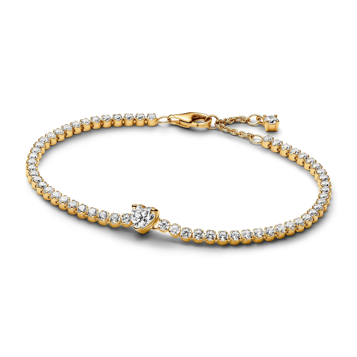 Pandora Classic Stone Gold coloured Hearts Bracelet 560041C01-20