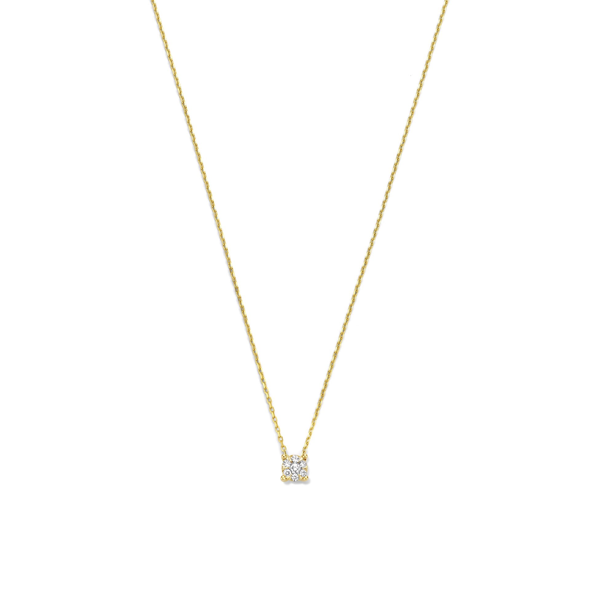 Isabel Bernard De la Paix Hanaé 14 Carat Golden Necklace | diamond 0.08 ct | IBD350007