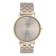 OOZOO Vintage Damenuhr In Gold Und Taupe C20404