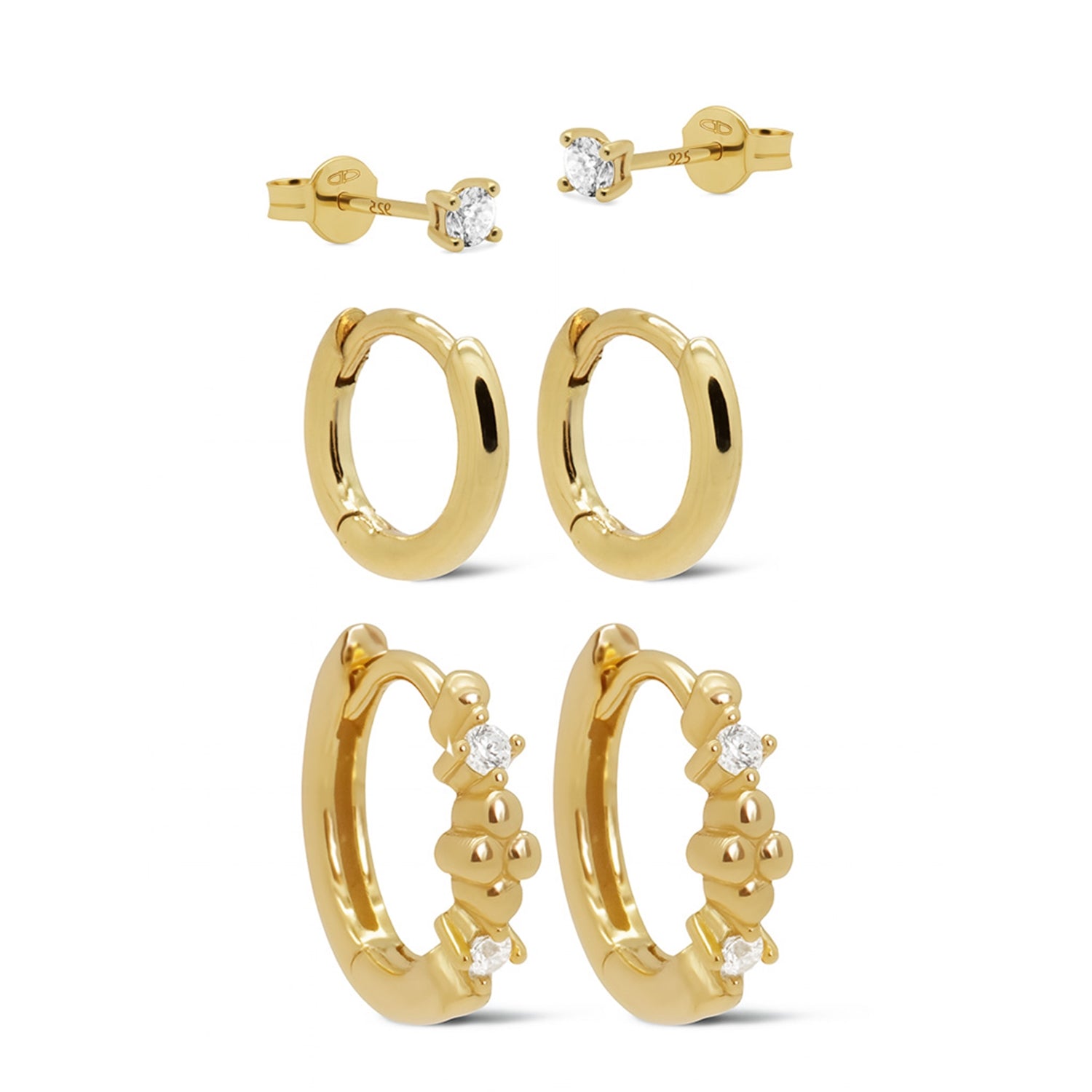 Karma 925 Sterling Silver Soleil Earparty EPV40GP