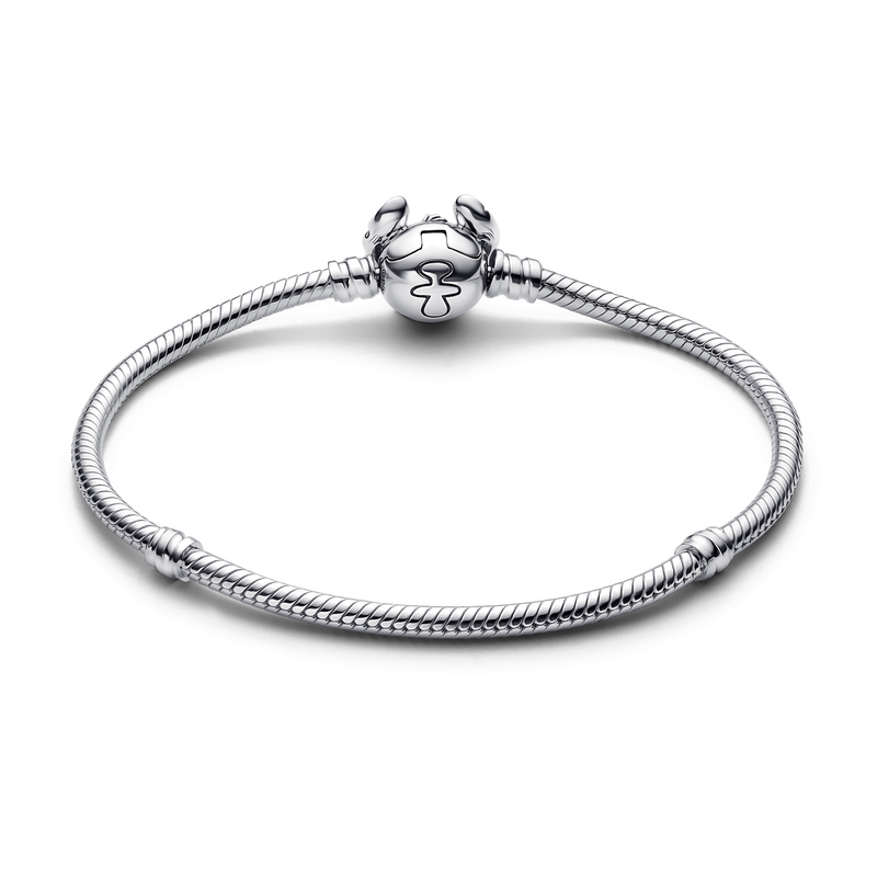 Pandora Collabs 925 Sterling Silver Disney Stitch Snake Chain Bracelet 593738C01-17-zoom-