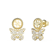 Guess Borboleta Gold-coloured Earrings JUBE06132JWYGT-U