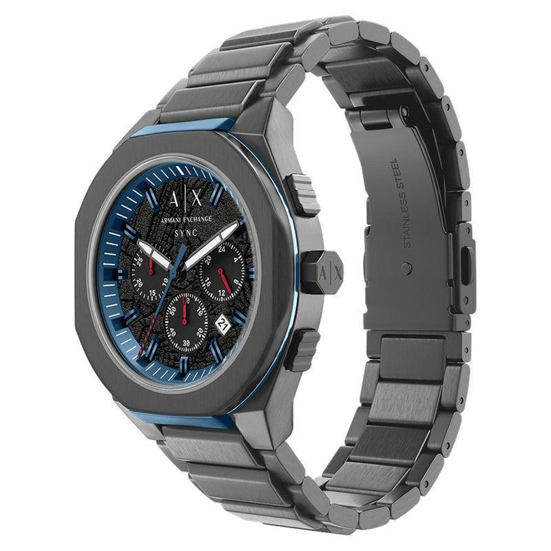 Armani Exchange Sync Round Black Dial Watch AX4295-zoom-